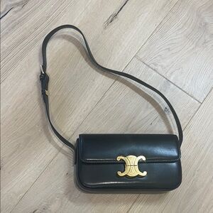 Black Leather Shoulder Bag
